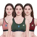 Sports Bra for Women Girls (Free Size Bra Fit to 28_30_32_34) | Combo Pack of 3 Multicolor
