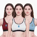 Sports Bra for Women Girls (Free Size Bra Fit to 28_30_32_34) | Combo Pack of 3 Multicolor