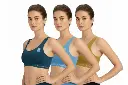 Sports Bra for Women Girls (Free Size Bra Fit to 28-30-32-34) | Combo Pack of 3 Multicolor