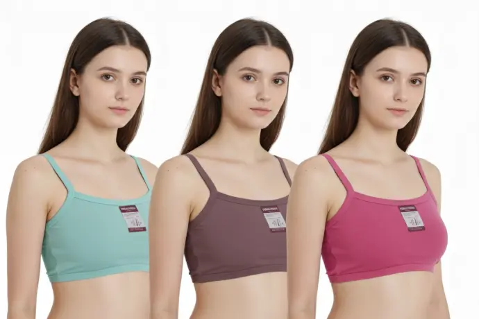 Sports Bra for Women Girls (Free Size Bra Fit to 28-30-32-34) | Combo Pack of 3 Multicolor