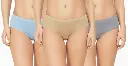 Women Hipster Panty - 100% Super Combed Cotton - Pack of 3 - Anti Bacterial, No Marks Waist, Wicking Light Assorted Print Free Size
