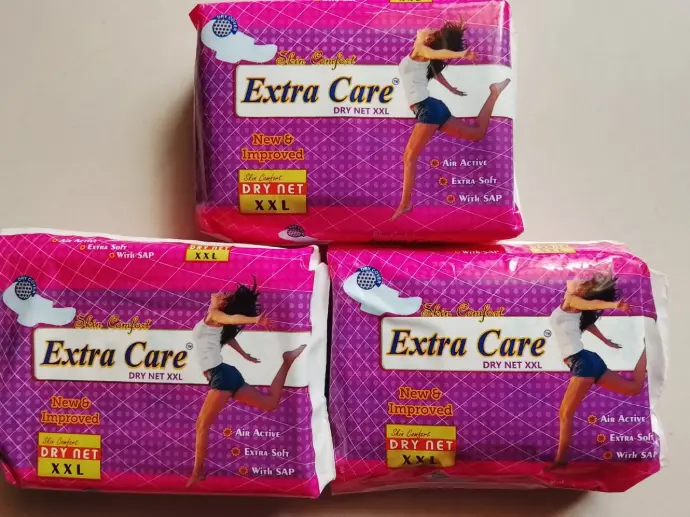 Extra Care Cotton sanitary napkins 7 pads | pack of 3 | Women Sanitary Pads | Leakage Protection | Long Lasting | Deep Absorption | Centre Thick Fit | Comfy Dry Cover | X-Large