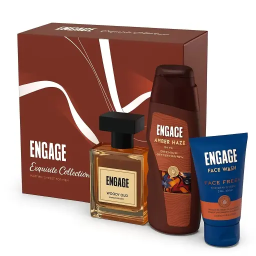 Engage Exquisite Collection Luxury Men Grooming Gift Set, Combo Set of 3, Gift For Men (3 Items in the set)