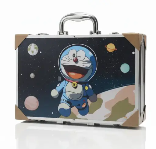 Cute Animation Art & Craft Painting Box Big Professional Coloring Suitcase Multiple 145 Color Kit, Drawing Water Color Pencils, Oil Pastel, Sketches & Acrylic Paint Brush, Birthday and Surprise gift for all, Assorted Design